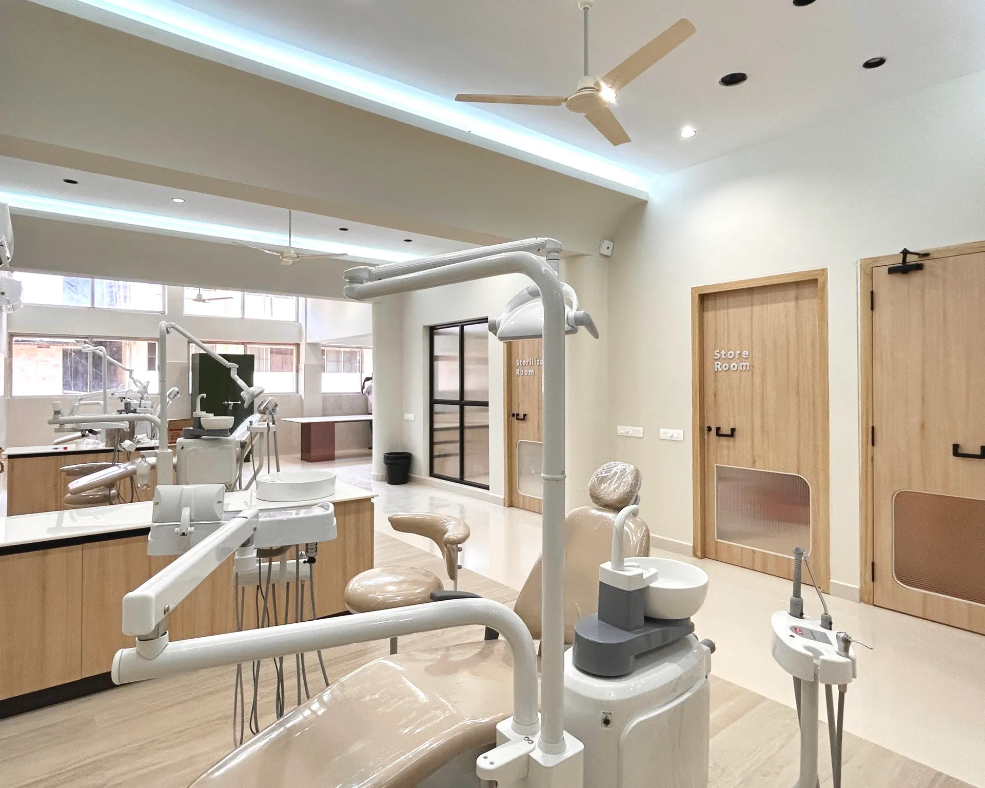 Modern Treatment Area with Multiple Dental Chairs